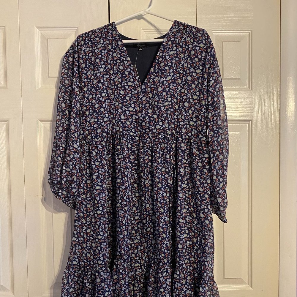 Madewell long sleeve floral maxi dress